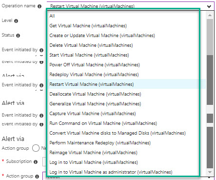 Azure Virtual Machine Alert Configuration